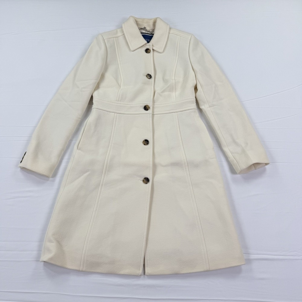J Crew Lady Day Coat Women's 6 Green Wool Thinsulate Insulated Classic